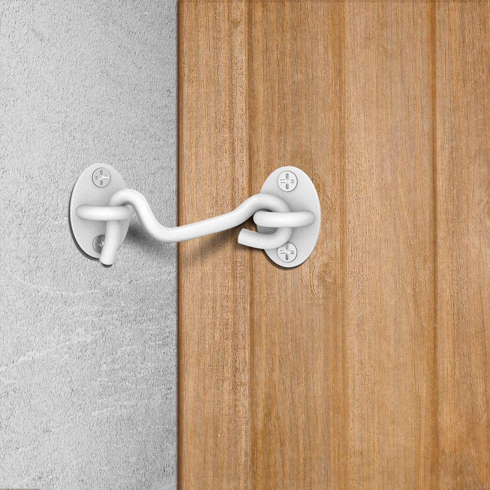 Bolatus - 2 ganci per finestra in acciaio INOX con occhiello, per porte e porte del garage, finestre (porta)