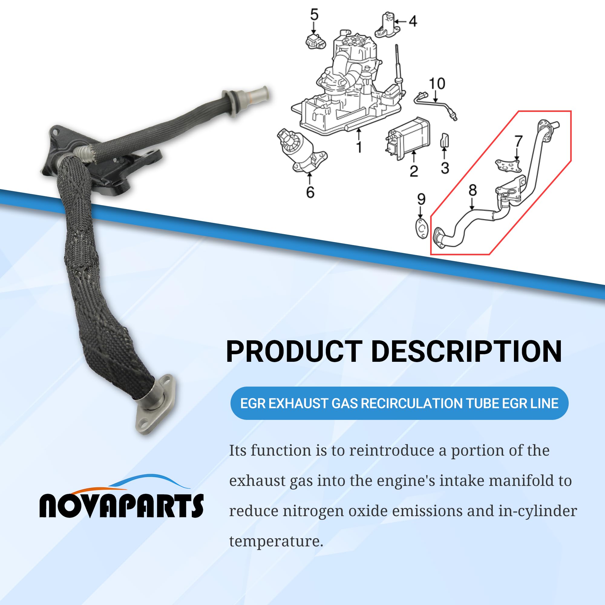 Dorman 598-207 EGR Tube – Stainless Steel Exhaust Gas Recirculation Line For Chevy/GMC