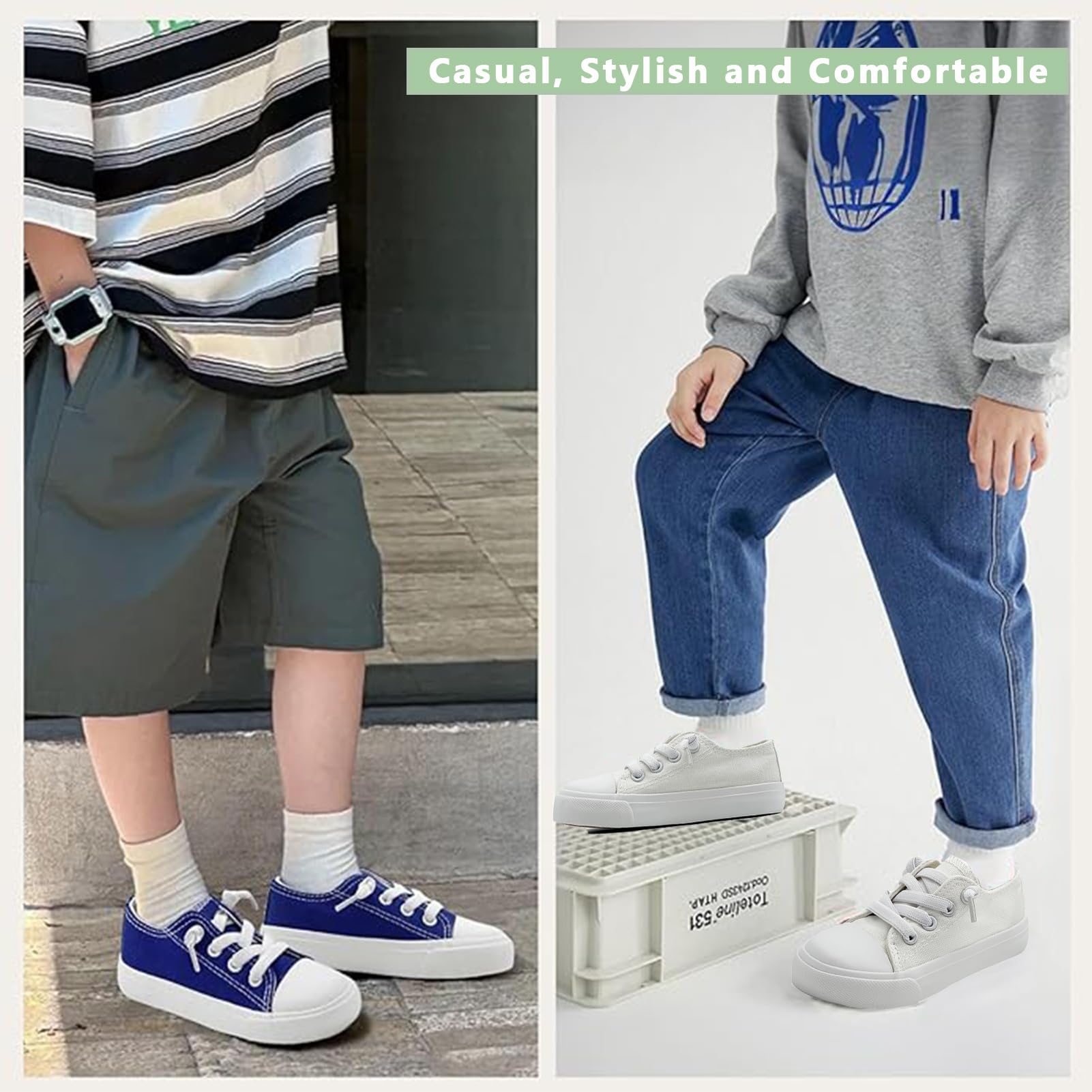 Zapatos de lona para niños y niñas, zapatillas de moda para niños pequeños, con cordones, transpirables, informales, para caminar
