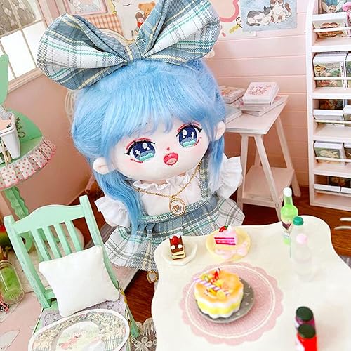 Miniatura 3 de CALEMBOU Juego de ropa de peluche para muñecas, lindo conjunto de uniforme JK, vestido de muñeca, camisa de lazo, collar y zapatos, 5 piezas para