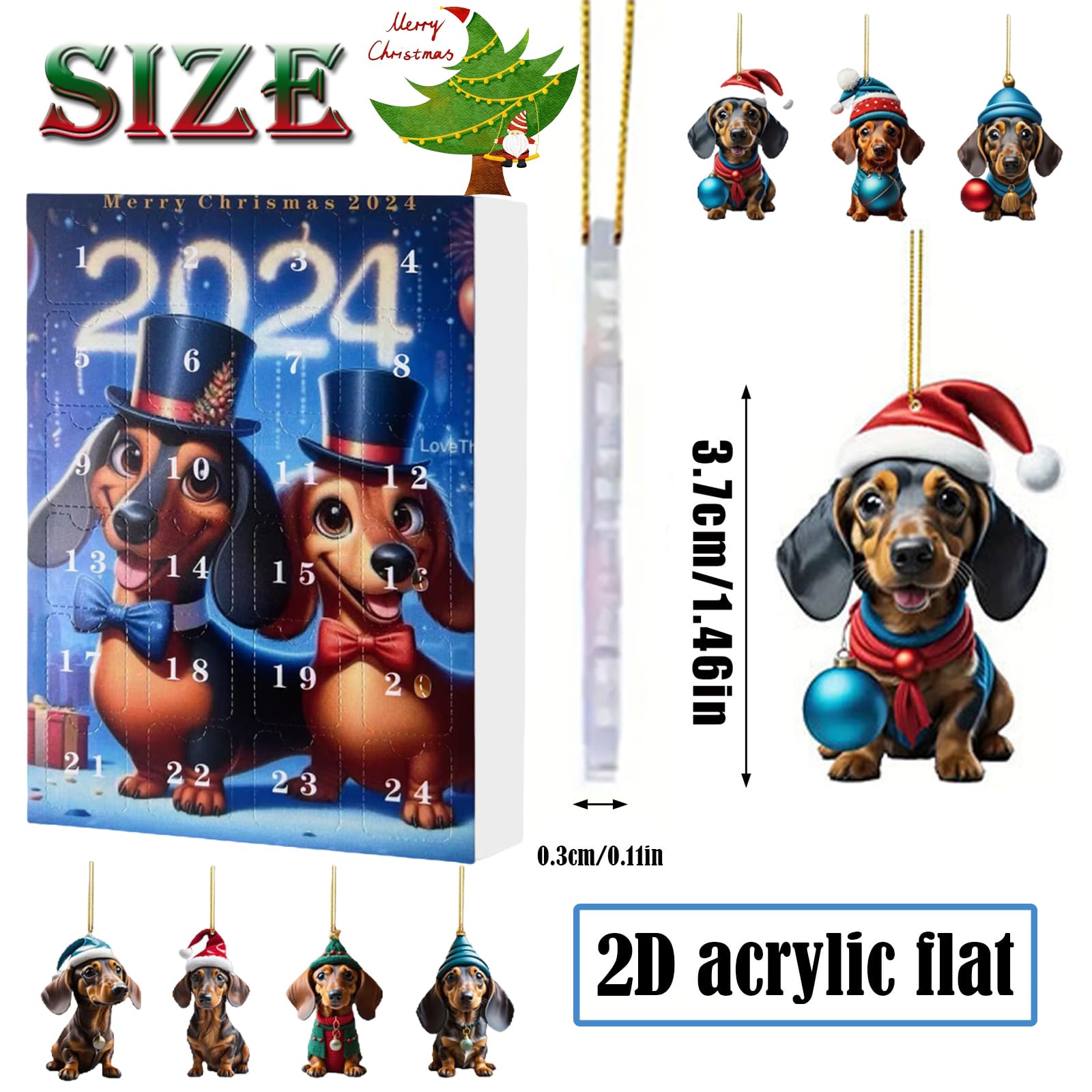 Advent Calendar 2024, Xmas Advent Calendar 2024, Dog Advent Calendar 2024, Dachshund Advent Calendar 2024 - Image 2
