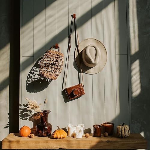 Miniatura 4 de Ganchos de pared de madera, paquete de 4 ganchos para sombreros para pared, ganchos para colgar abrigos de pared, rústicos, decorativos de madera,