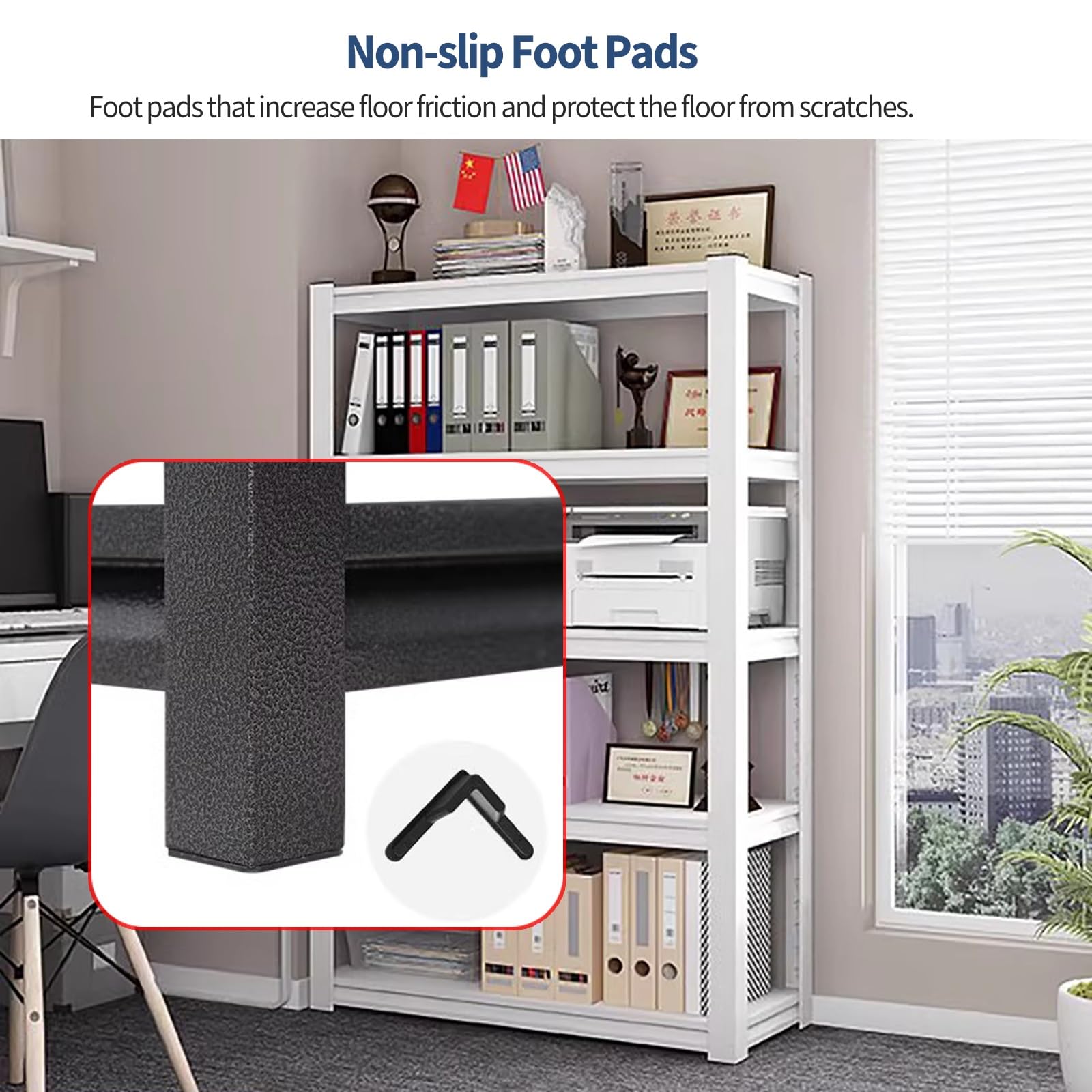 Armadio Alto per Schedari, Portadocumenti, Organizer per Voucher, Scaffale per Archiviazione Contabile Finanziaria Multistrato, Scaffale per Ufficio, Casa, Seminterrato,Black-70x35x118cm