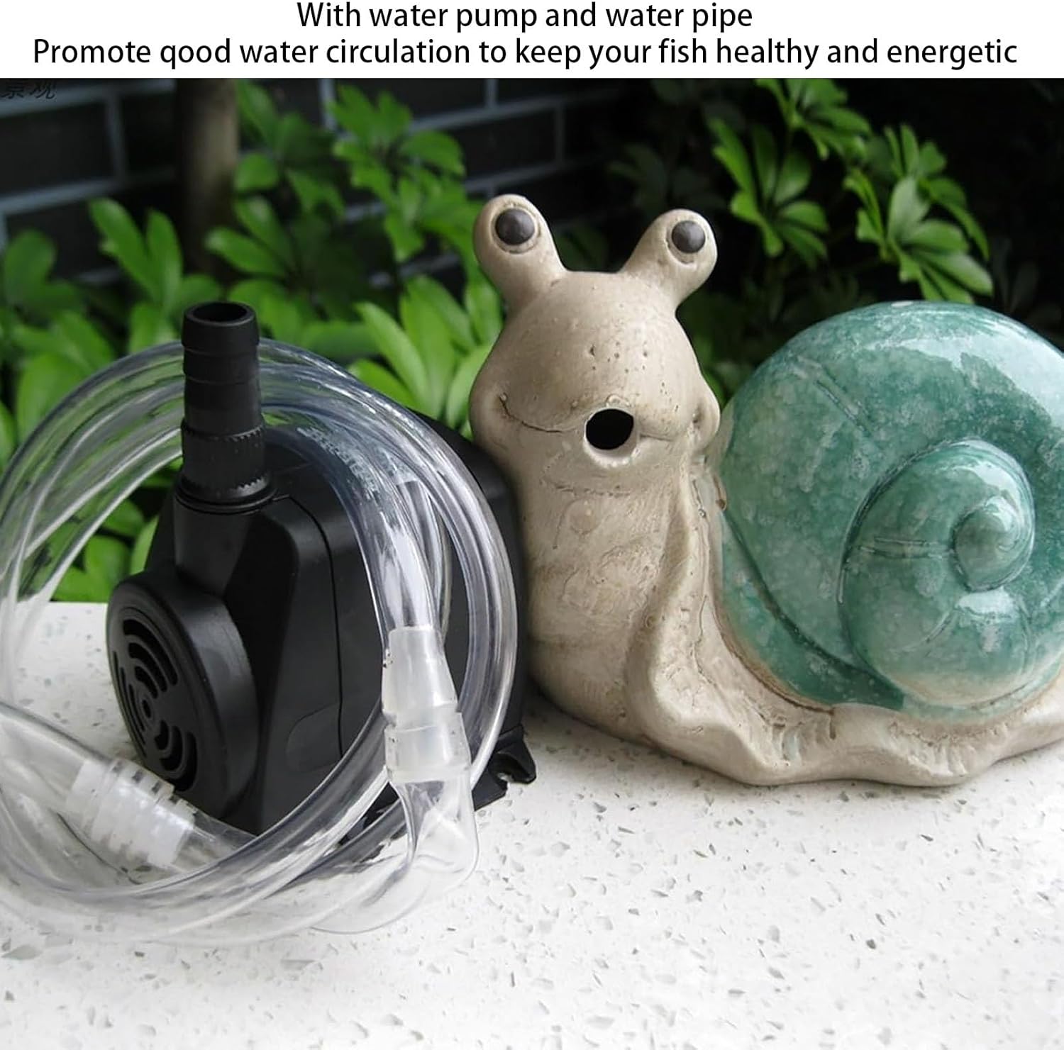 Pond Sprinkler Water Feature Statue with Water Pump for Garden Decoration and Small Ponds