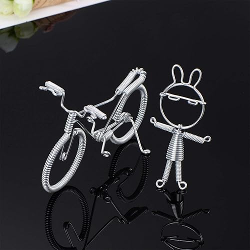 Miniatura 8 de Messar Alambre de entrenamiento de bonsái de aluminio, línea de entrenamiento de planta de bonsái de aluminio de 0.118 pulgadas (0.118 in), alambre