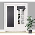 RYB HOME Room Darkening Door Curtains, Privacy Window Curtains Thermal Insulate Covering for Patio/Glass/Front Door, 26 inch x 20 inches, Black, 1 Panel
