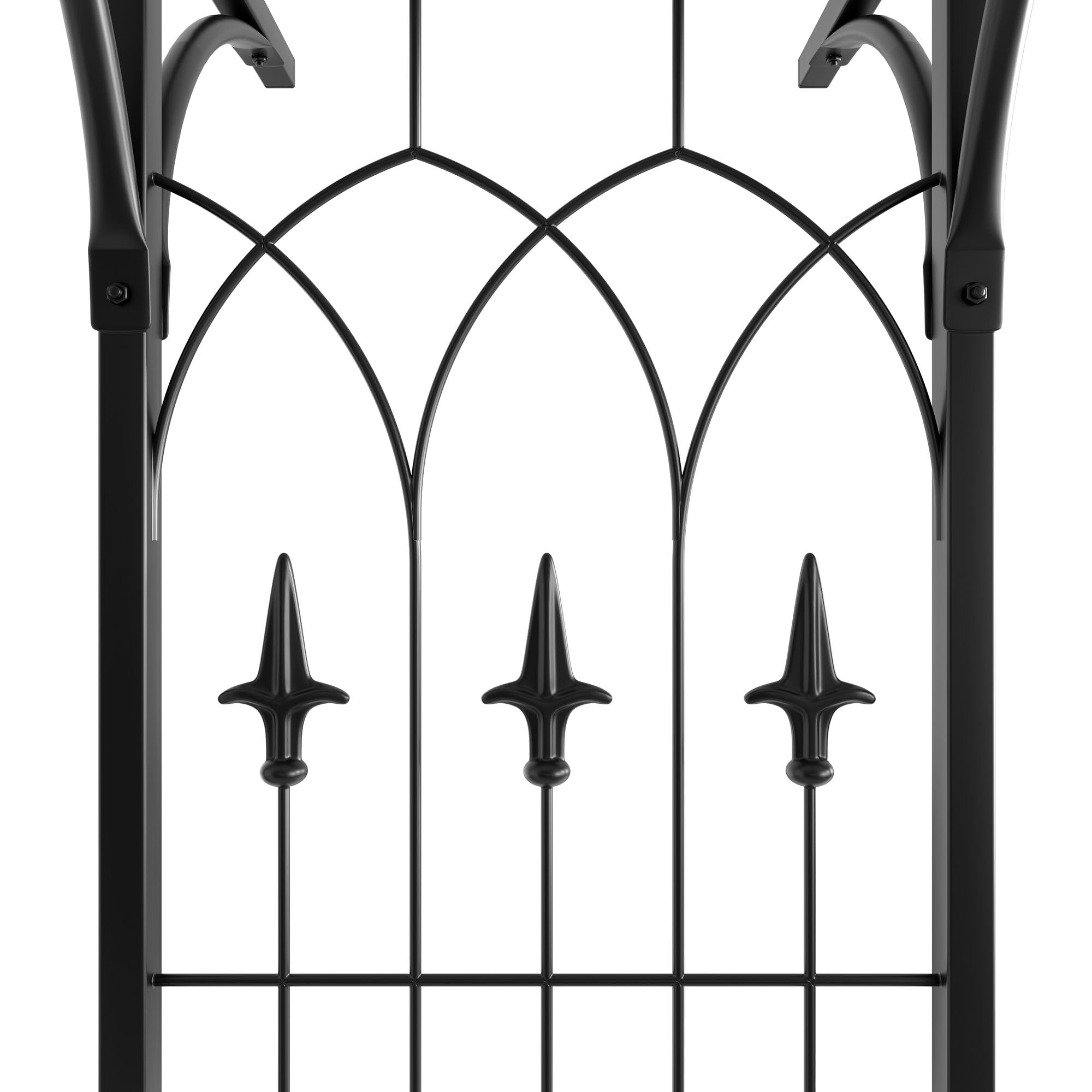 ALEOS. Eleganter XXL Rosenbogen Rankhilfe Pergola aus Metall schwarz Modell 5040
