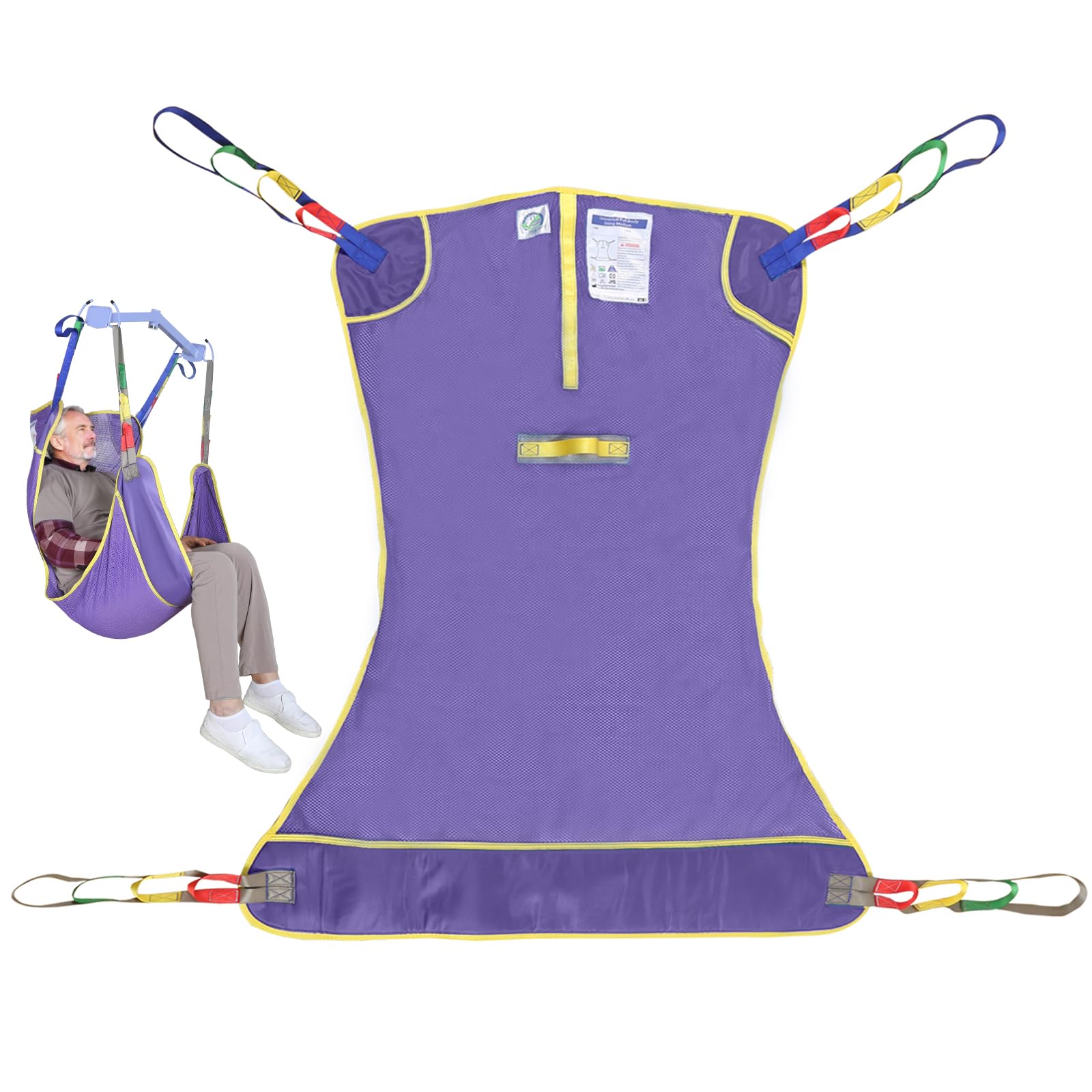500lbs Mesh Full Body Sling for Lift - Patient Transfer Sling with Wide Pads for Elderly & Disabled,Compatible and Multi-Scene Transfer — Amazon image 13
