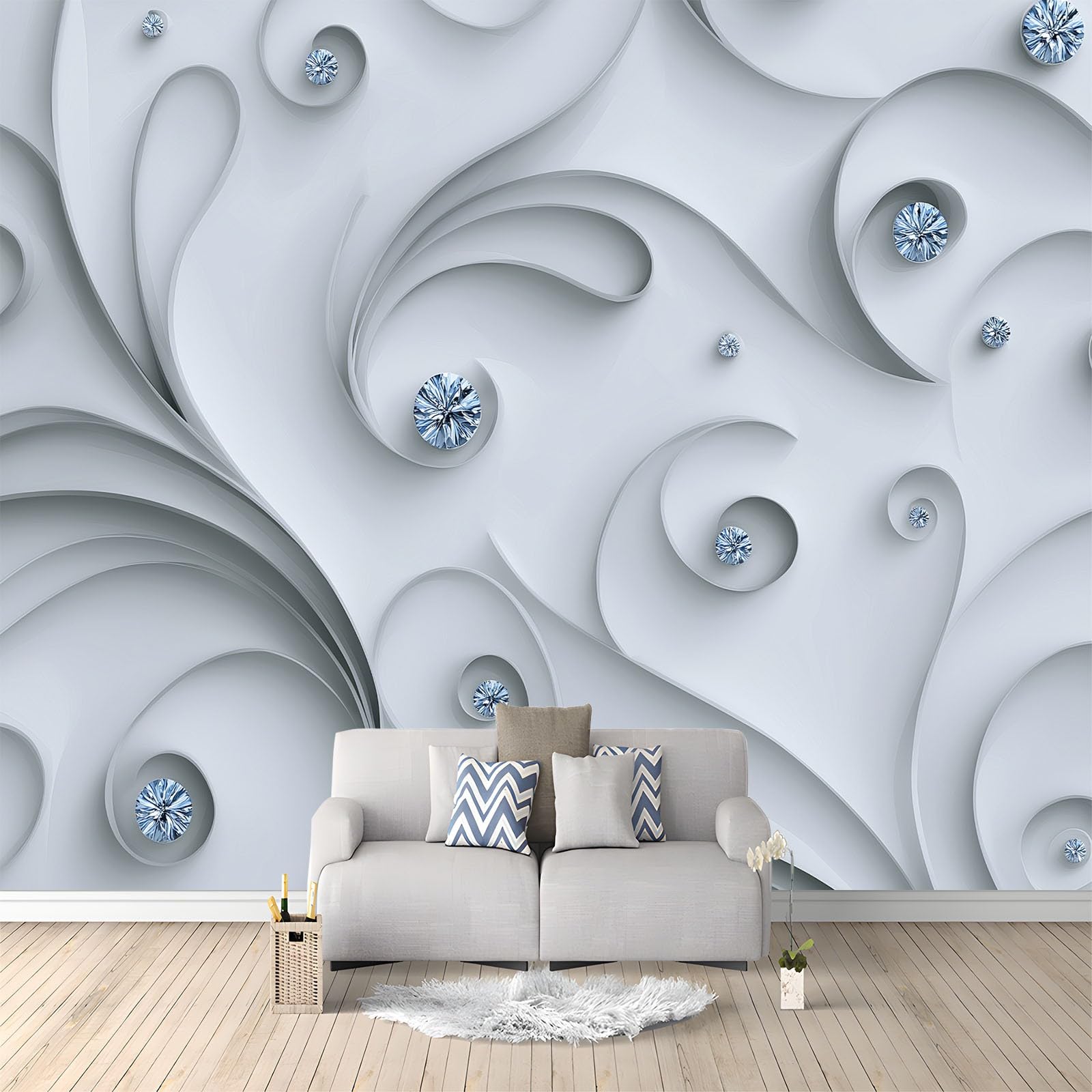Tapeta ścienna 3D wycinanie kamieni szlachetnych 300 x 210 cm panoramiczna tapeta ścienna plakat gobelin z włókniny, do sypialni salonu spersonalizowana dekoracja ścienna