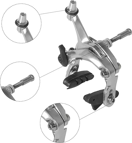 Miniatura 10 de SENQI Pinza de bicicleta de aleación de aluminio, pinza de freno de bicicleta, pinza C para bicicletas de engranaje fijo, bicicletas de carretera