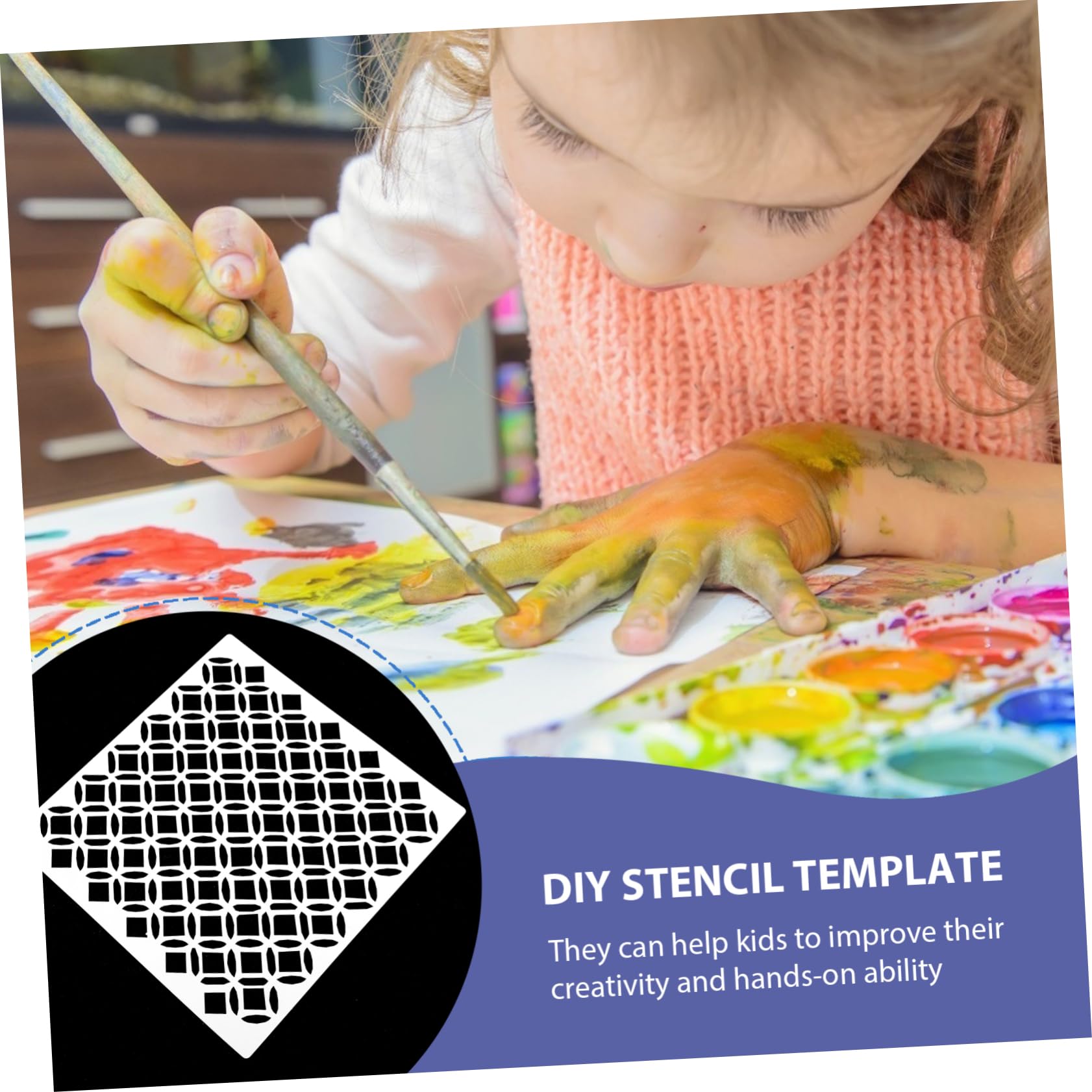 NUOBESTY 36pezzi Stencil per Pittura Modelli Esclusivi per Decorazioni Murali Riutilizzabili e Sicuri