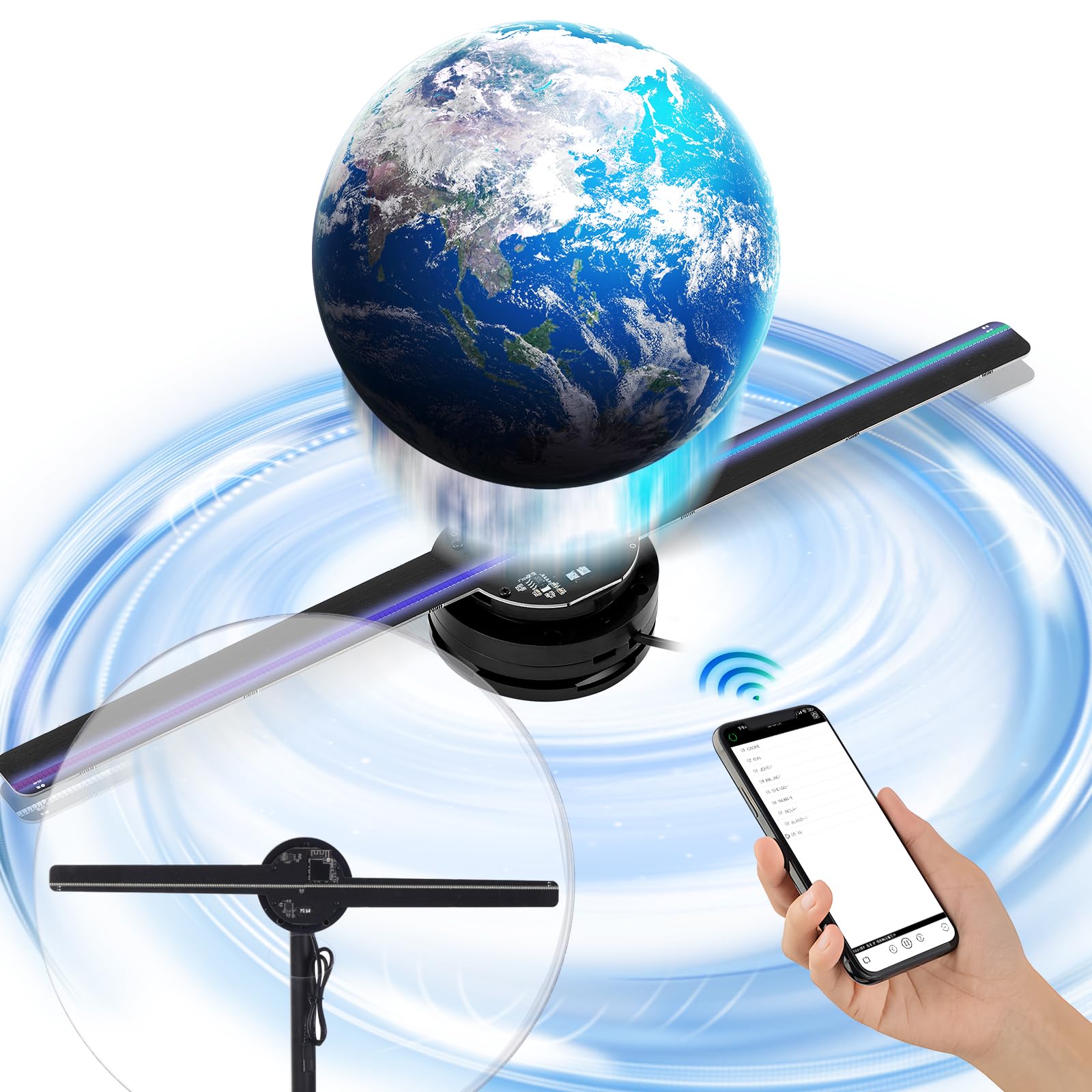 3D ホログラム+保護カバーセットプロジェクター ポータブル 楽天市場】[インボイス対応！] 3Dホログラムファン 42cm専用 【 屋外用