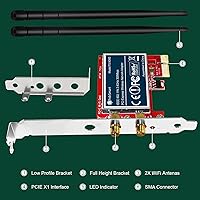 Vista 7 de Adaptador de red inalámbrico N 2.4GHz 300Mbps PCIE para Windows 11, 10, 8.1, 8, 7, XP (32/64bit), Windows Server y Linux PCs, tarjeta WiFi PCIE