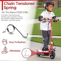 Vista 3 de AlveyTech Resorte tensor de cadena – Se adapta al scooter eléctrico Razor E300 V36+, repuesto único para bicicletas de velocidad mini, triciclo