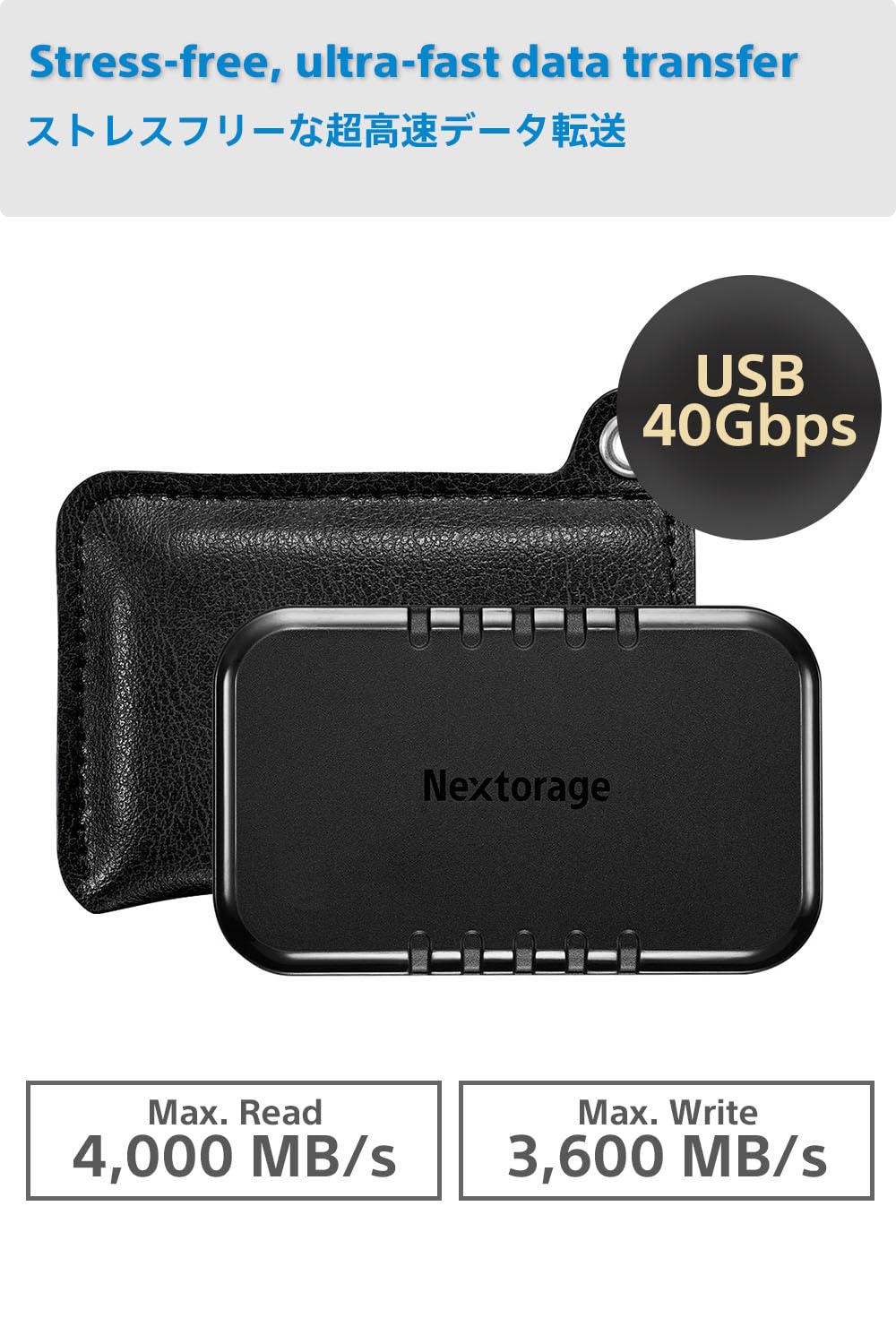 Amazon | Nextorage 日本メーカー USB4 ポータブルSSD 2TB USB4