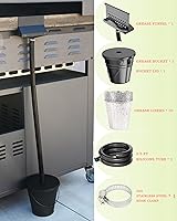 Vista 6 de Sistema de drenaje de grasa posterior para plancha Blackstone, equipado con embudo recolector de grasa posterior, 10 paquetes de revestimientos