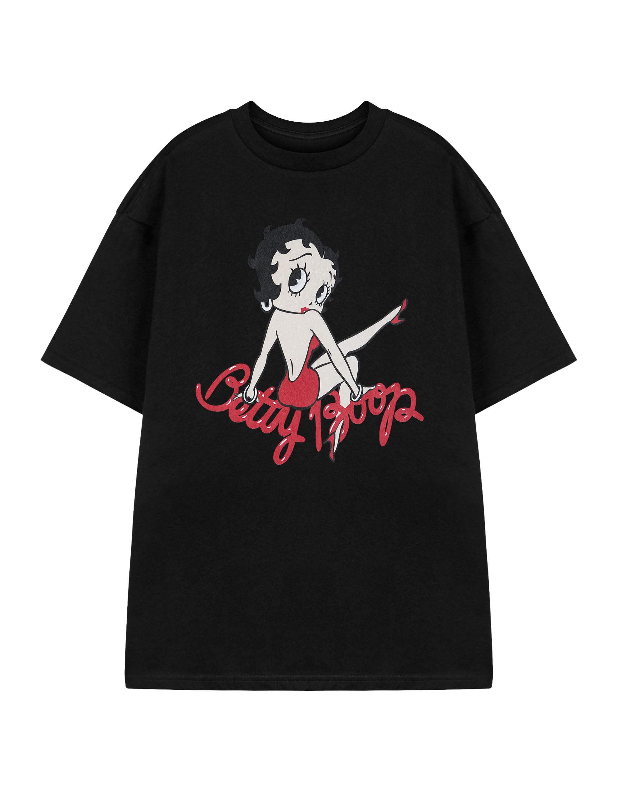 B&Q -  Betty Boop Womens Black Leg Short Sleeved T-Shirt (Small)