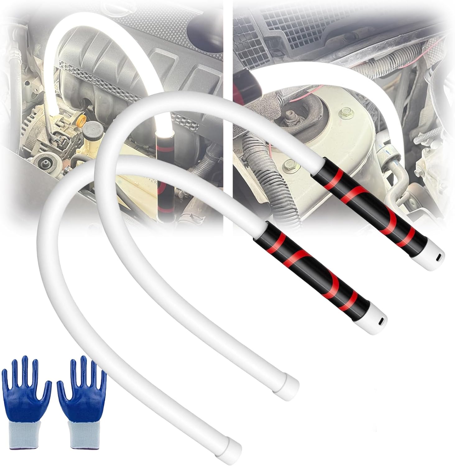 Bendable Flexible LED Work Light Your Professional Light for Narrow Spaces, 4000K Color Temperature | 27" Shape-Holding | Hands-Free, Portable Automotive Illumination Tool (2PCS)