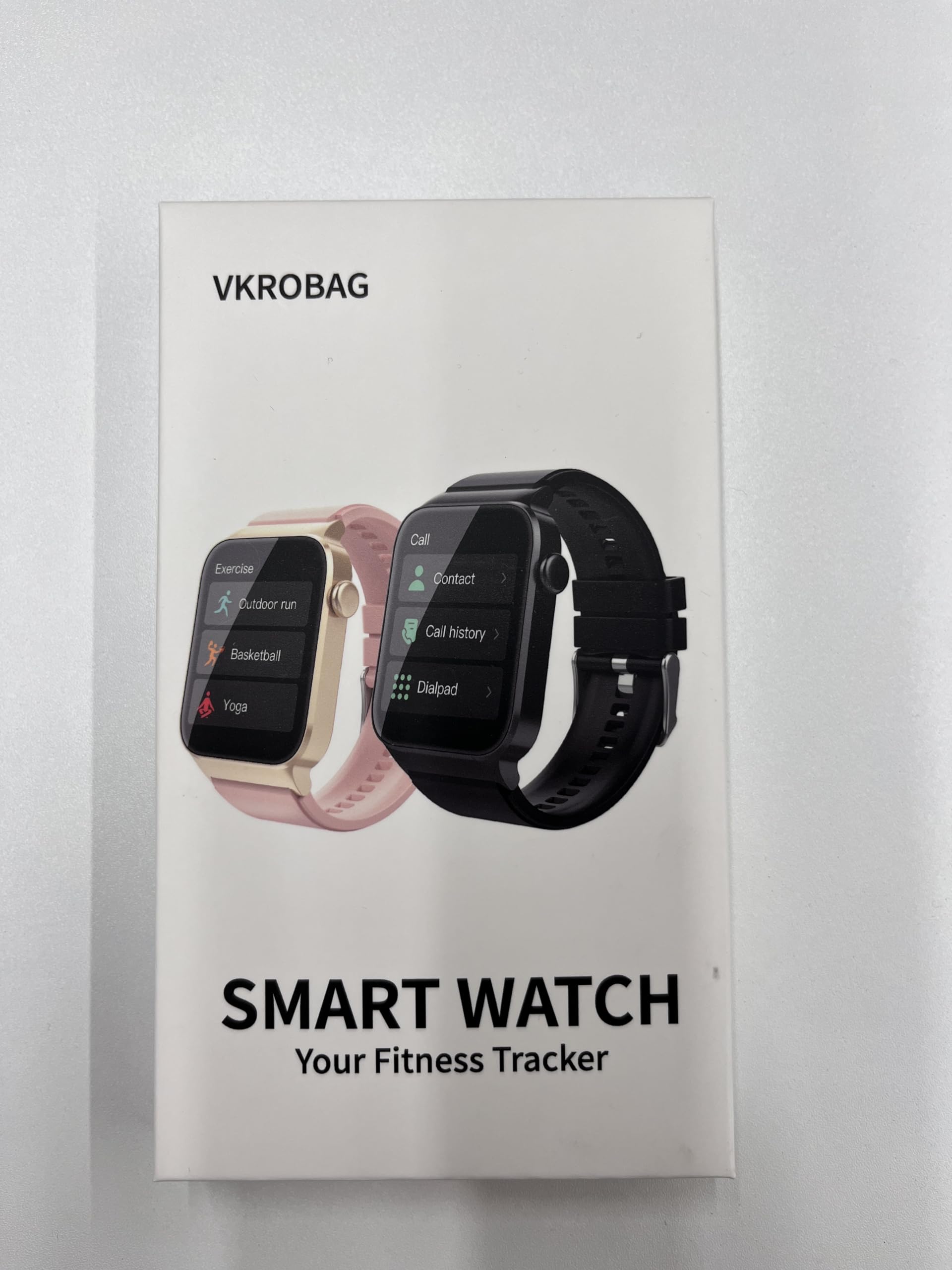 VKROBAG Smartwatch Uomo Donna, 1,85" HD Schermo Tattile, Smart Watch con 100+ Modalità Sportive, Impermeabil IP68, per Android iOS, Colore loto