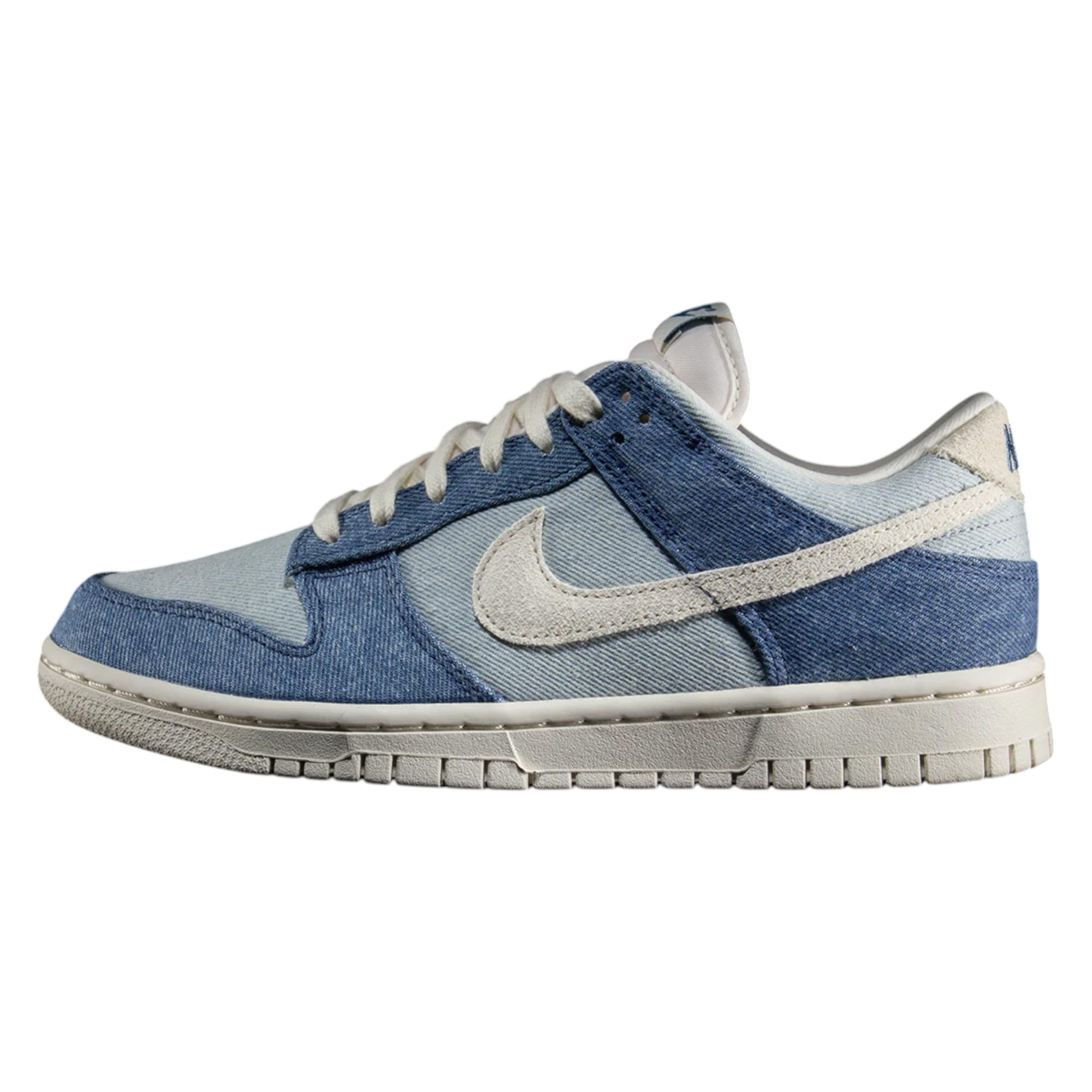 Dunk Low Womens Lifestyle Shoes (Smokey Blue/Pale Ivory/Denim Turquoise/Ochre)