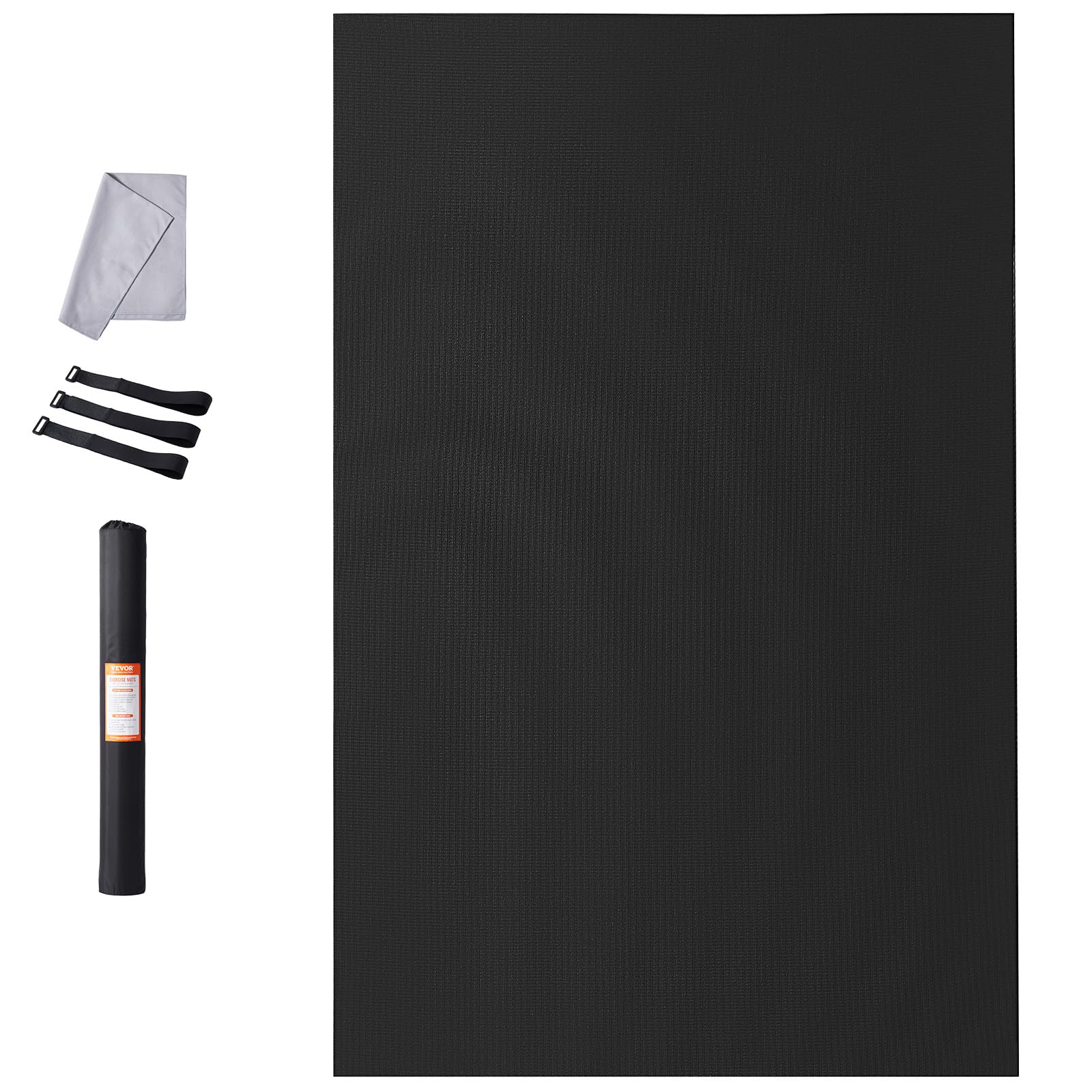 VEVOR Esterilla de Yoga Antideslizante de Alta Densidad para Hombres y Mujeres Estera de Fitness y Ejercicio con Bolsa y Correa de Transporte para Yoga en Casa, Pilates y Entrenamiento, 2440x1530 mm