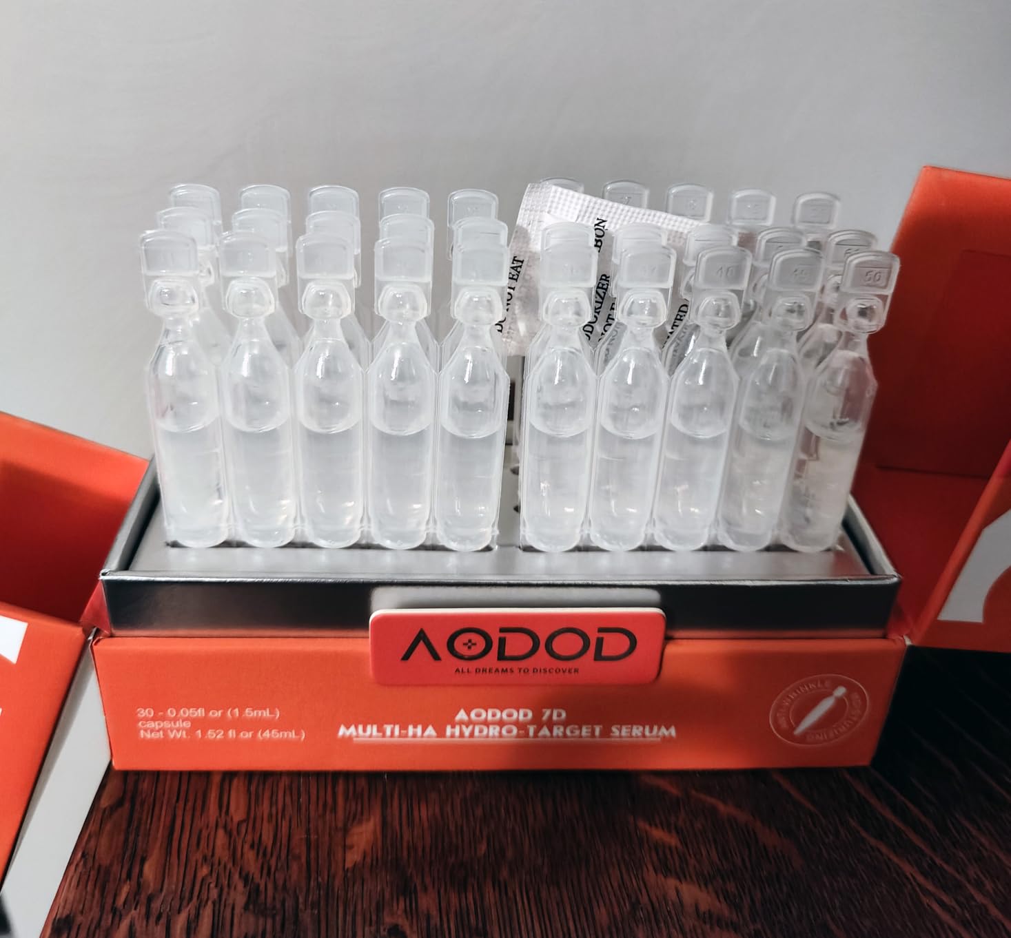 AODOD 7D Hyaluronic Acid Plump Face Serum For Wrinkle Filler Single Use,Anti-Aging,Reduce Finelines,Dewy Face,Skin Elasticity-13 Types HA all day hydration
