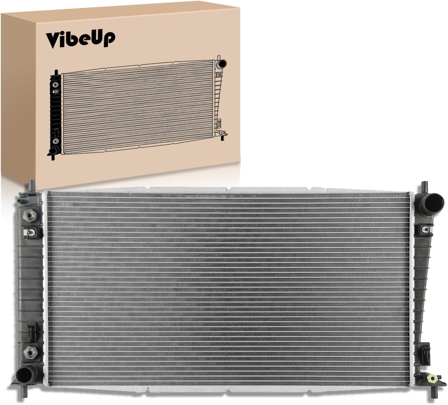 VibeUp 2818 Radiator Compatible With Ford Expedition 2003-2006,Ford F-150 F-250 Lobo 2005-2008,Lincoln Mark LT 2006-2008,Lincoln Navigator 2005-2006 | #Replaces 5L3Z8005AA 6L3Z8005A DPI2818