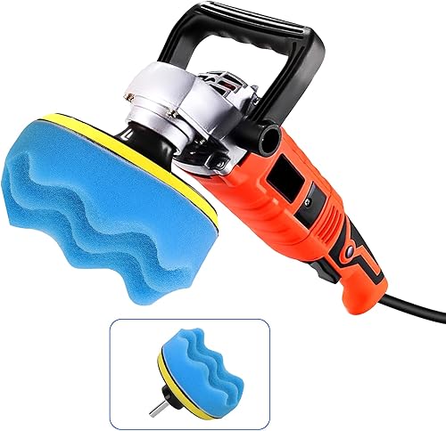 Miniatura 5 de OCR Juego de 10 almohadillas de pulido de coche de 4 pulgadas juego de almohadillas de pulido de esponja y lana con adaptador de taladro M10 kit de