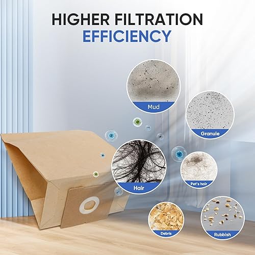 Miniatura 6 de Paquete de 20 bolsas de vacío de repuesto compatibles con aspiradora Bissell Zing 4122, 2154A, 2154W, 2154, 4122D, 1668, 1668C, 1668W, 1608, 2154C,