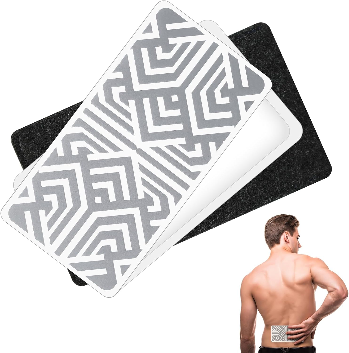 Reusable Pain Relief Patches for Sore Muscle, Includes 3 Adhesives, 1 Patch & 1 Carry Bag, Pain Patches for Neck, Back,Foot, Knee etc, Large&Fast Acting, Easy Adhesive Application Pain Patch-0304