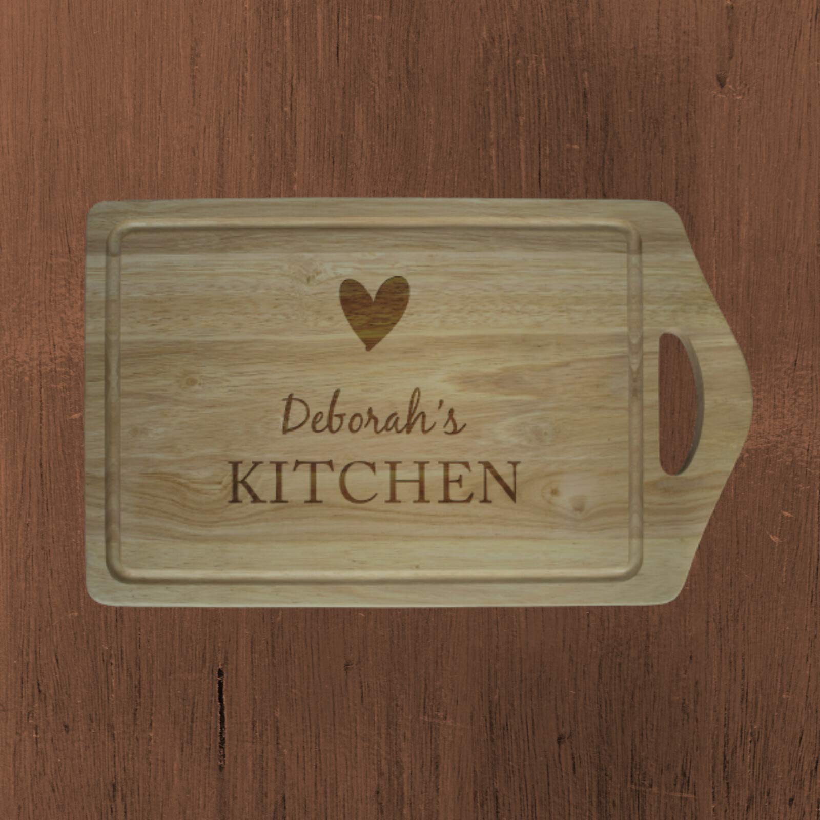 Be-Creative Tabla de cortar de madera personalizada, con grabado láser, tamaño extra grande, 450 x 280 mm, estilo 8
