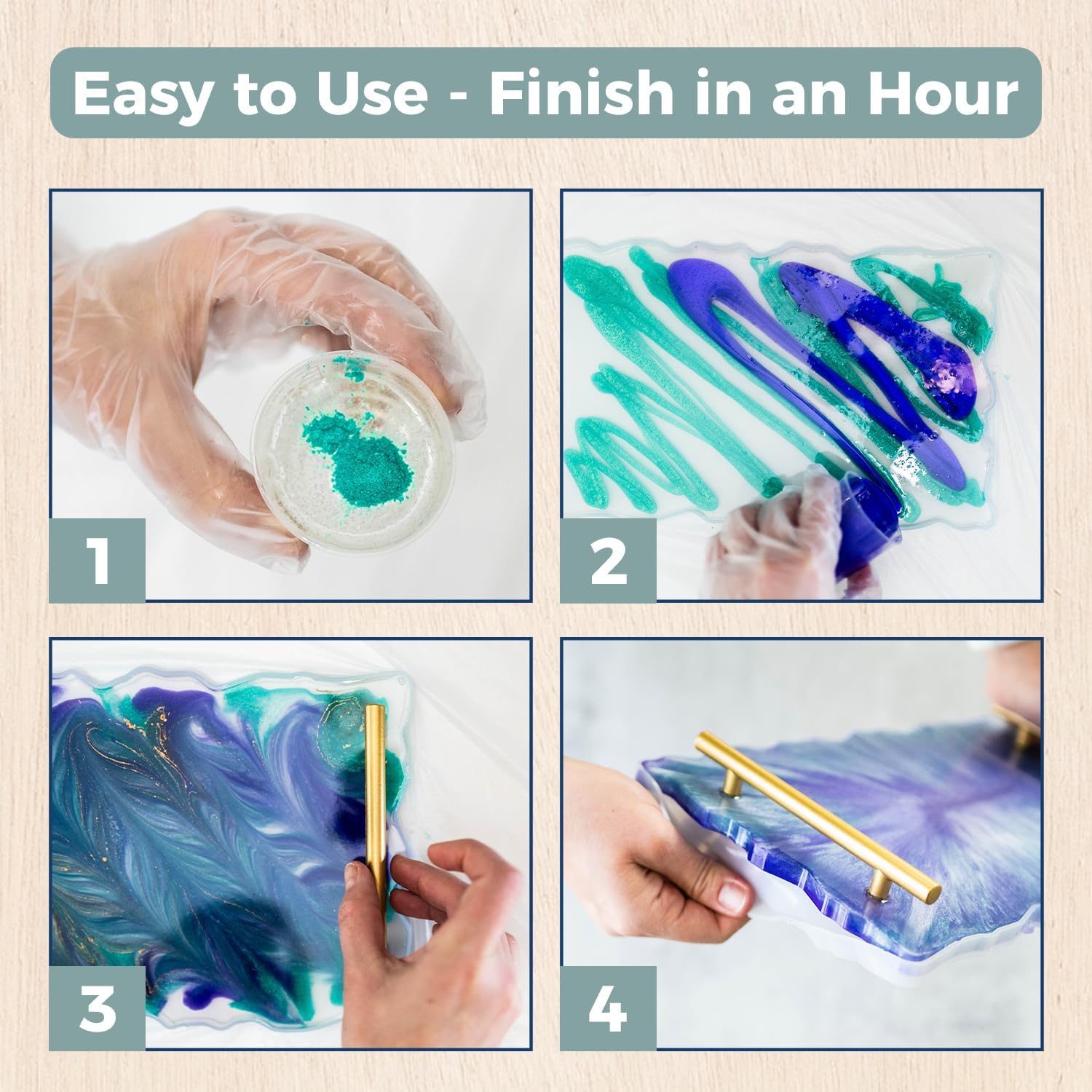 Adults & Crafts Resin Serving Tray Kit
