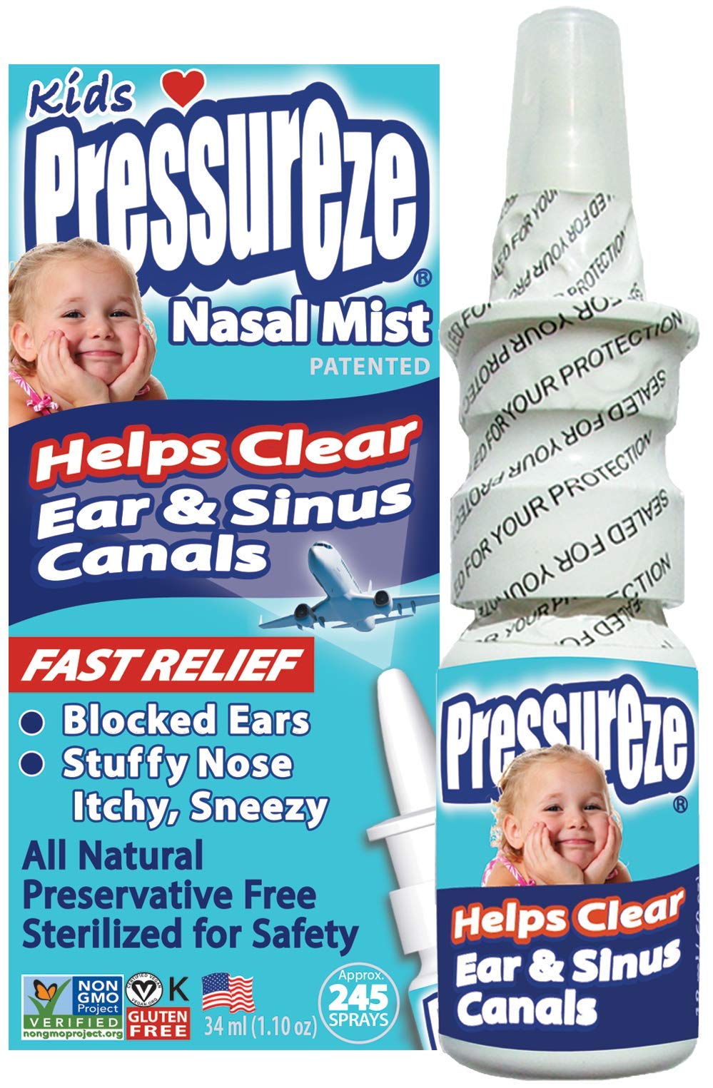 Buy Pressureze PreservativeFree Sterile Nasal Spray for Children for