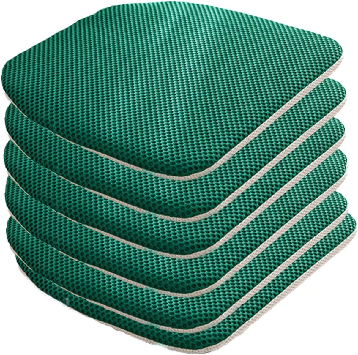 Kitchen Chair Pads Set of 2, Outdoor Chair Pads Set of 2 with Ties, Machine Washable Dining Chair Seat Cushions Large 17x17 with Zipper, Removable Quick Dry Mesh Cover Gray