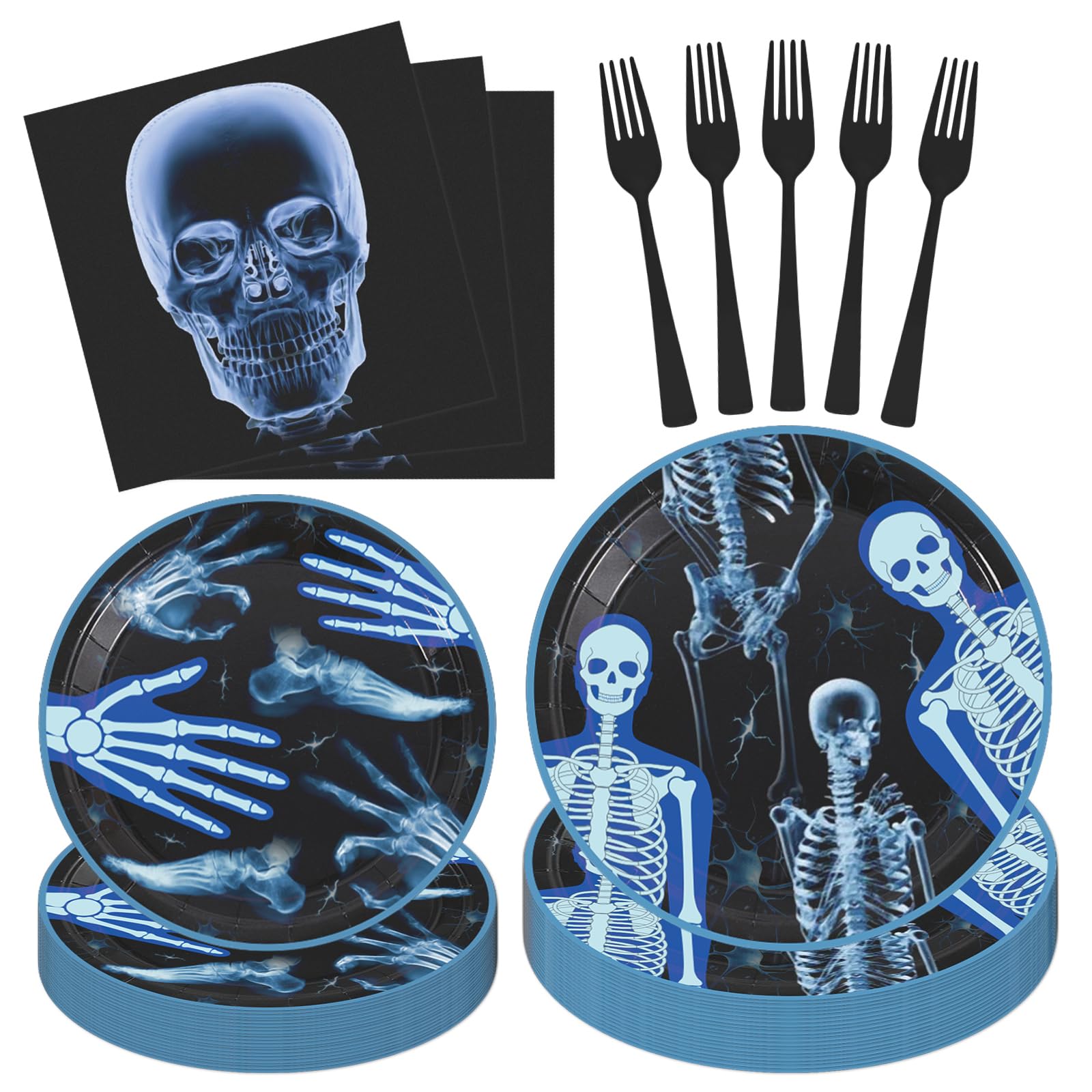 Radiology X Ray Party Supplies Radiology Tech Graduation Party Decorations Skeleton Goth Birthday Plates and Napkins Xray Rad Tech Week Gifts Surgeon