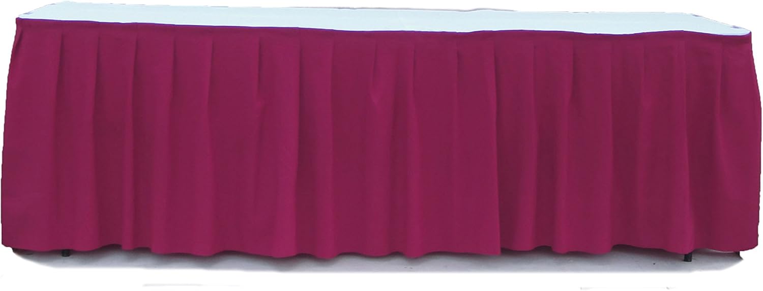 Table Skirt 17' Hot Pink Polyester By Broward Linens