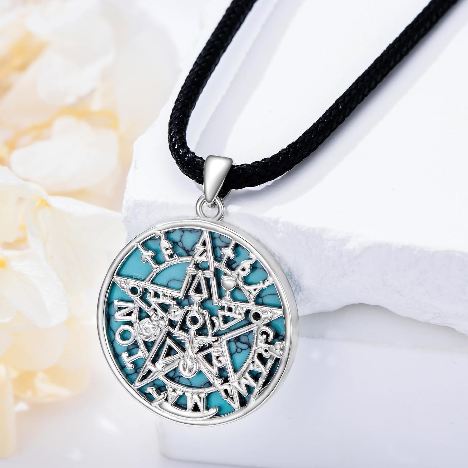 925 Sterling Silver Witch Knot/Fairy/Sun and Moon/Cat/Raven/Hecate/Lilith/Tetragrammaton/Space Pendant Witches Triple Moon Necklace Gothic Jewelry Gift for Women