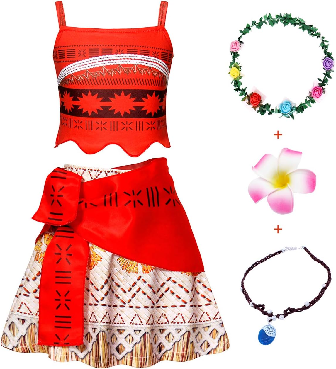 Girls Princess Dress Toddler Halloween Costume Birthday Party Outfits Kids 2 Piece Crop Top Skirt Set with Accessories