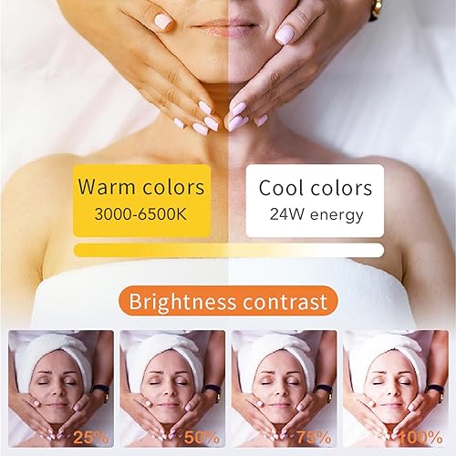 Miniatura 2 de Lámpara de escritorio de media luna para uñas, luz LED ajustable de media luna de 3000K a 6500K con soporte de lámpara de 20 pulgadas, rotación de