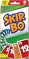 Skip-Bo Card Game by Mattel - Sequencing Strategy Family Fun from UNO Creators, Ages 7+ (Model 52370)