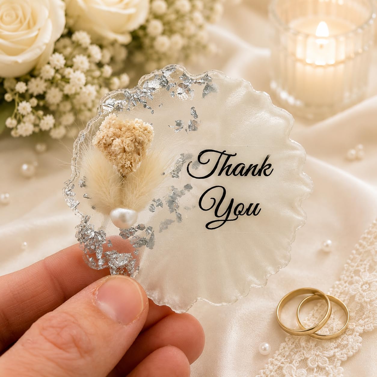 Regalo de fiesta de boda para invitados, imán de epoxi para regalos de despedida de soltera, imán de nevera para recuerdos de baby shower, elegante detalle de agradecimiento (juego de 50)