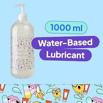Baseks Water Based Lubricant - Water Base Lube for Couples - 1000 ml