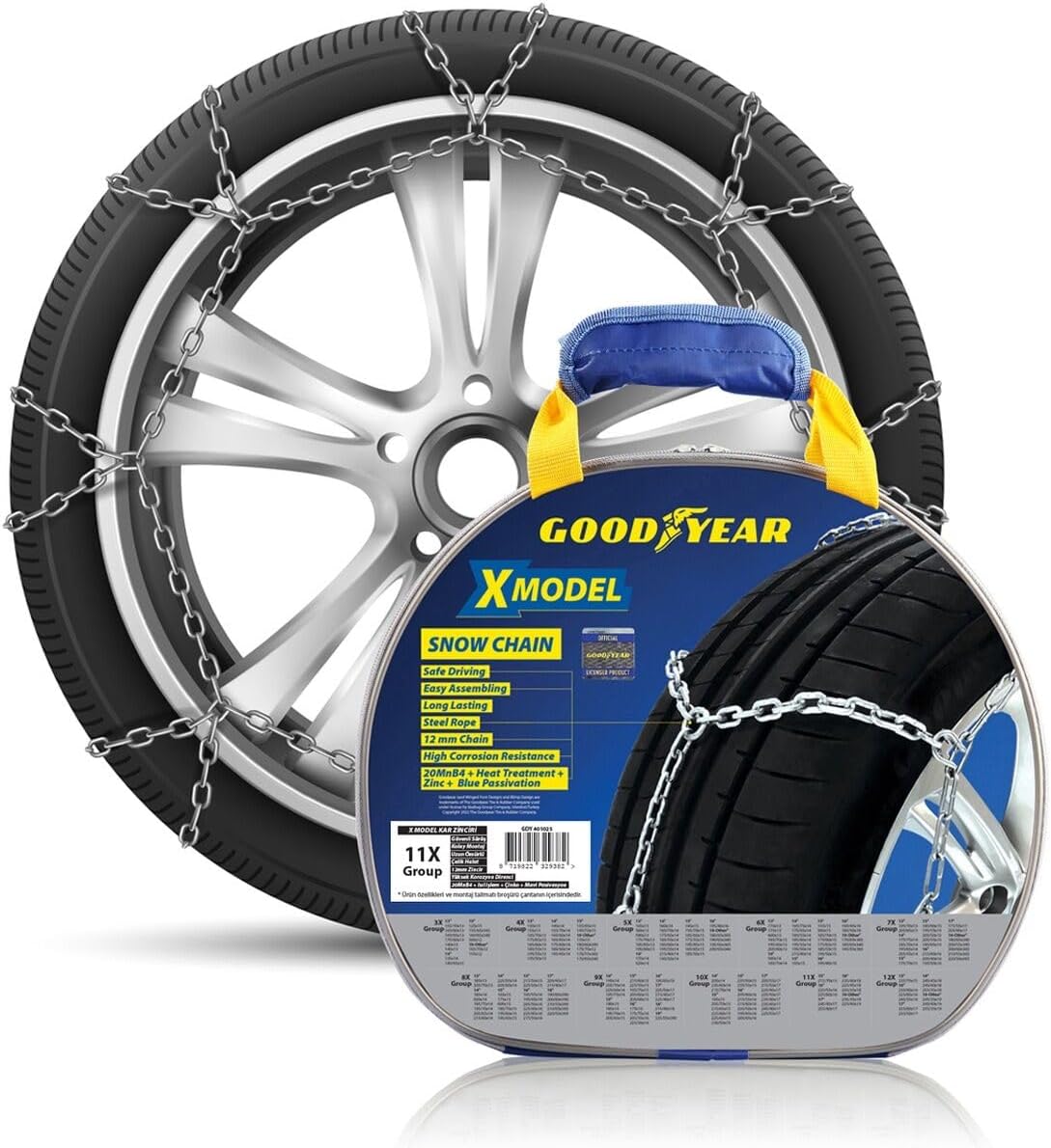 Goodyear Snap-On Ekstra Güçlü Kar Zinciri, 11 cm × 3,20 mm