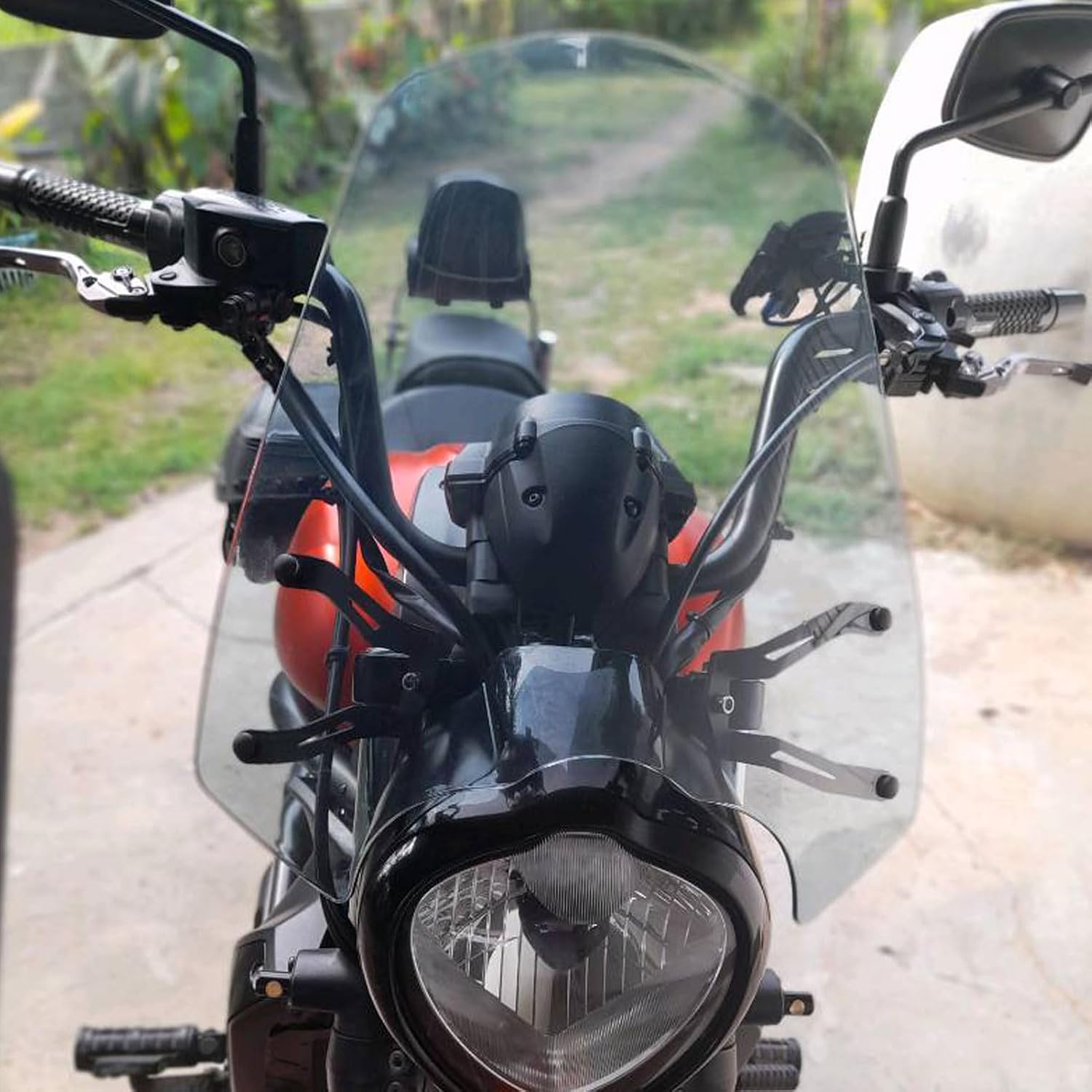 Motorcycle Windshield Front Fairing for KA-WA-SA-KI Vulcan S 650/ VN650 EN650 2015 2016 2017 2018 2019 2020 2021 2022 2023 2024 2025 2026 Double Bubble Windscreen Wind Deflector (Light Smoke)