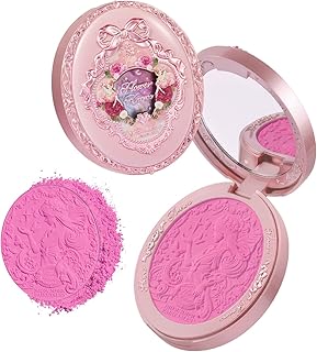 Flower Knows Midsummer Fairytales Velvet Embossed Blush,Berry Matte Powder Blush for Cheeks,Buildable & Blendable Face Makeup,Soft Cute Make Up for Women & Girls,0.17 Oz((02 Dreaming Butterfly)