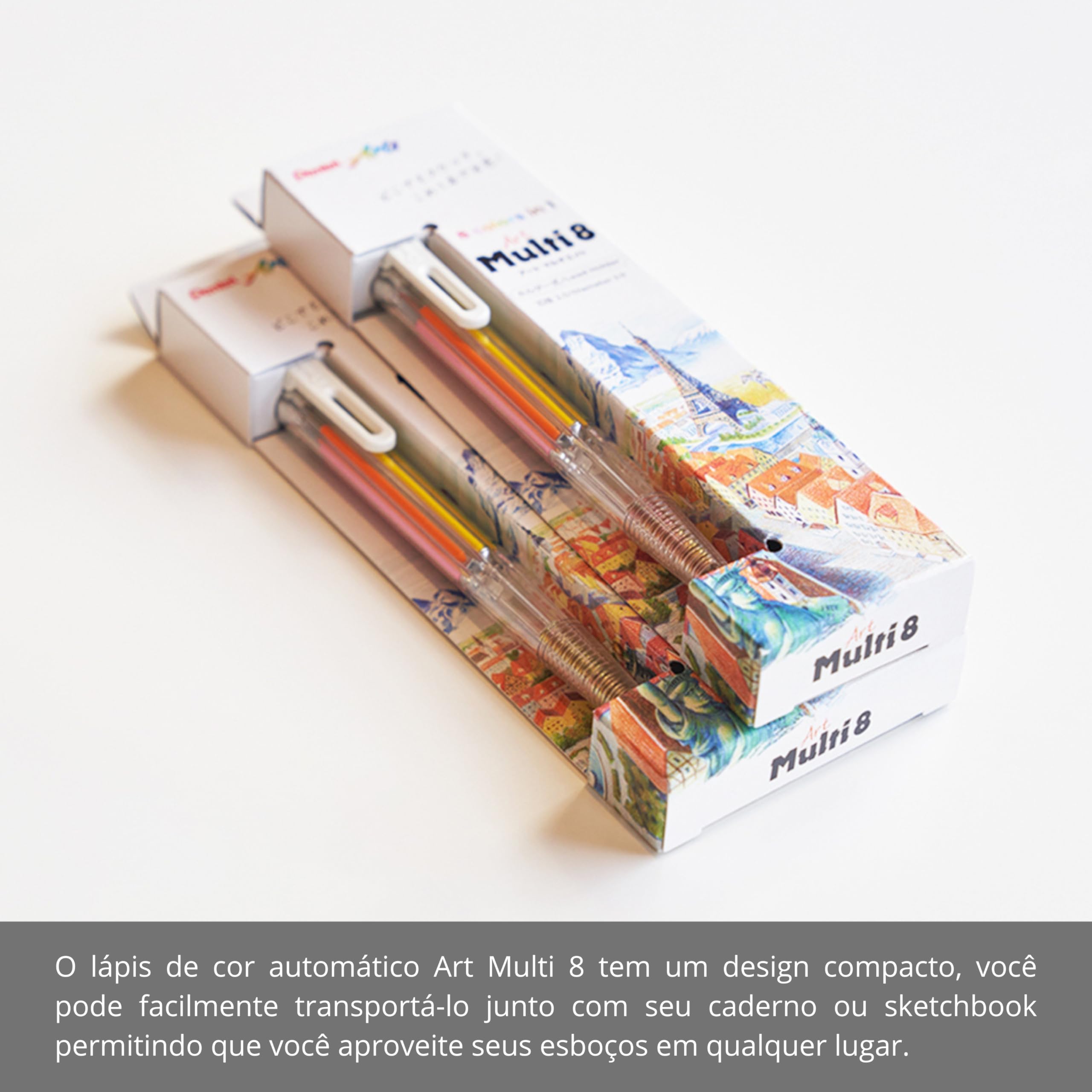 Pentel Matita 8 colori Art Multi 8 (2,0 mm) XPH804 8 colori in 1 matita
