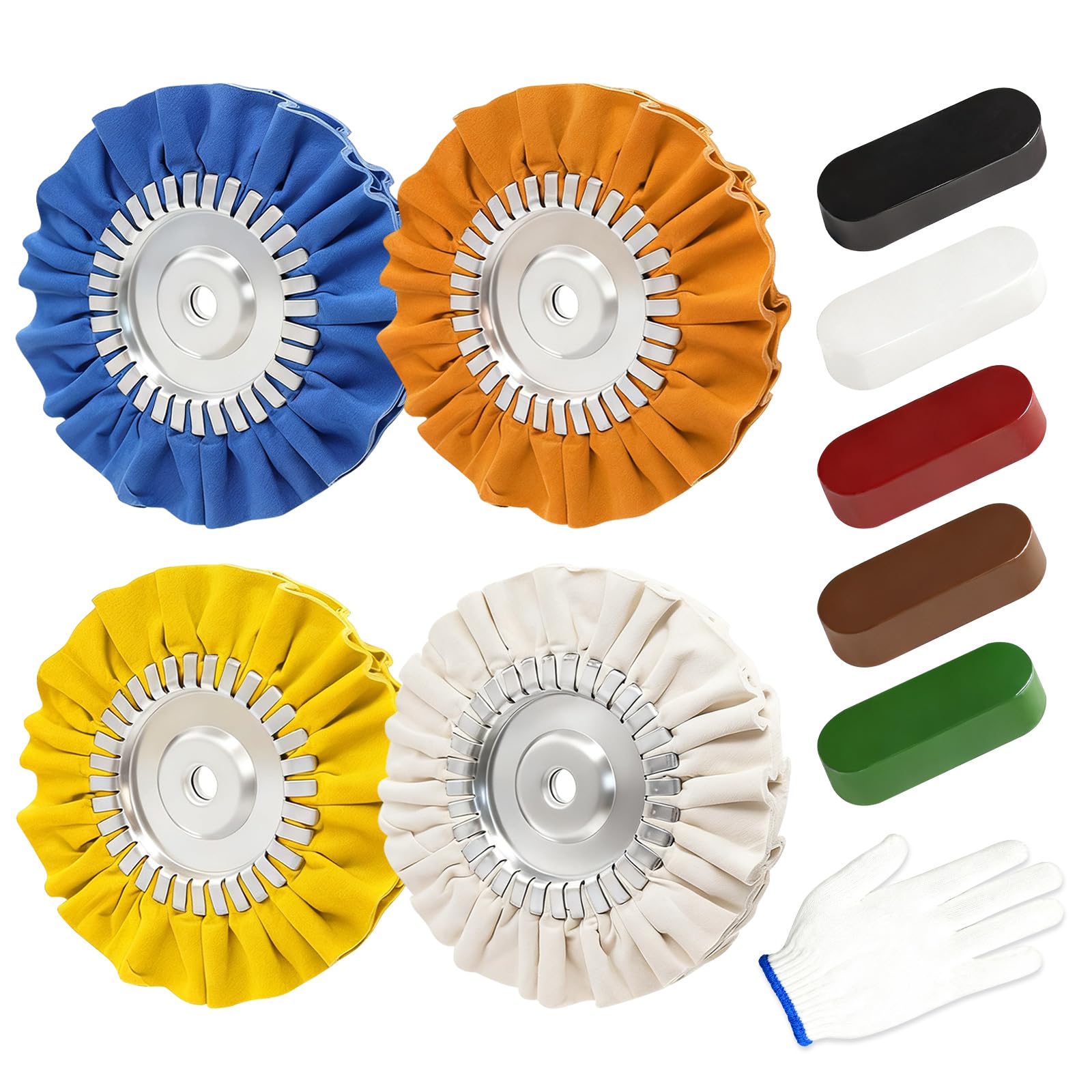 Buffing Wheels Kit - Polish Metal, Wood & More -12