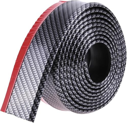 Miniatura 5 de Protector de parachoques delantero de automóvil, autoadhesivo, divisor automático, alerón de goma, alerón de borde de 8.2 ft8.2 pies (fibra de