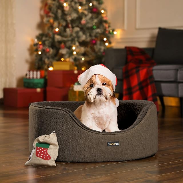Foto 2 de 8 de Feandrea Cama para Perro, Cojín Reversible, Lavable, 73 x 60 x 27 cm