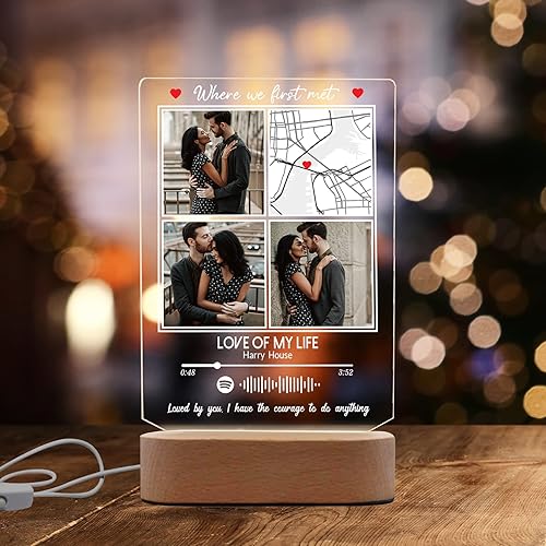 Miniatura 56 de Placa de Spotif personalizada con código de Spotif escaneable, regalos de fotos personalizados, cubierta de álbum de canciones acrílicas, regalos